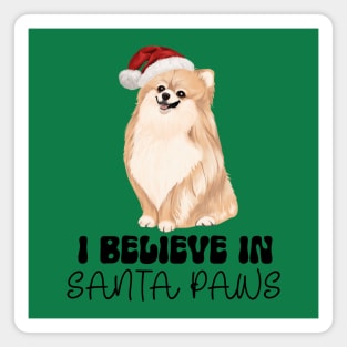 Pomeranian Dog Christmas Santa Magnet